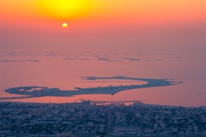 burj khalifa sunset