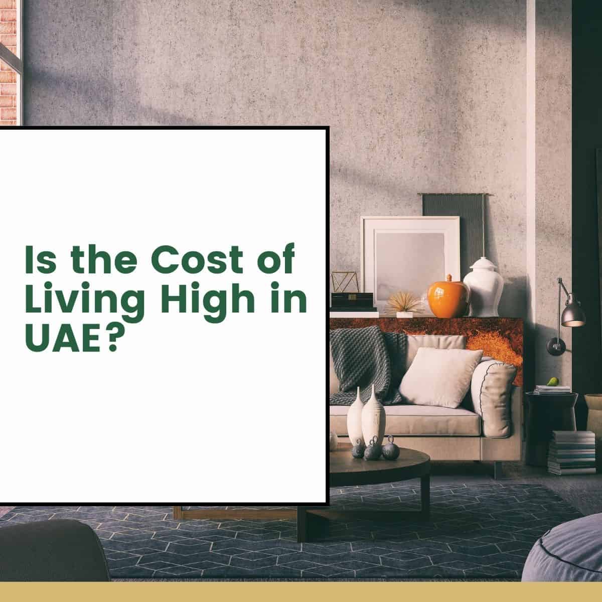 Is the Cost of Living High in UAE?