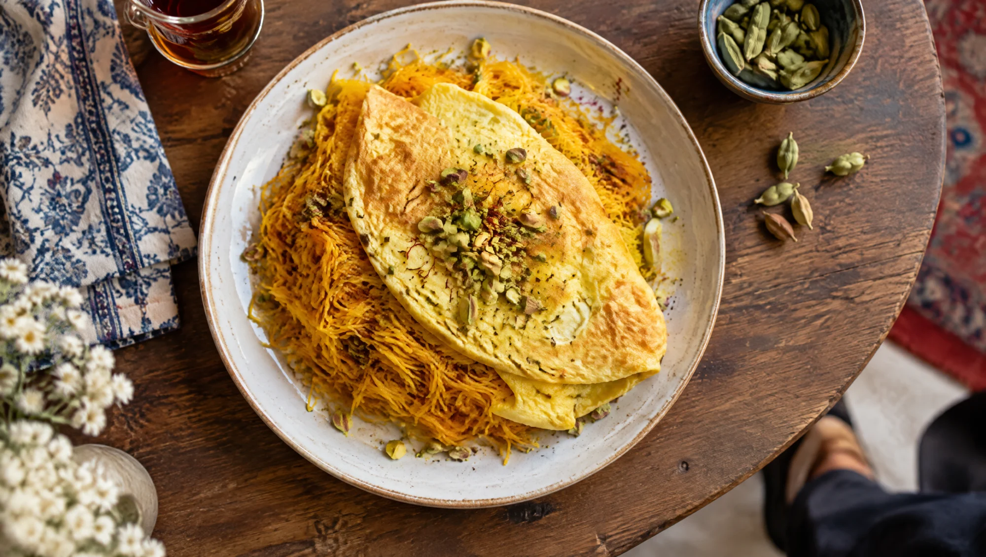 Balaleet, vermicelles sucrés et omelette