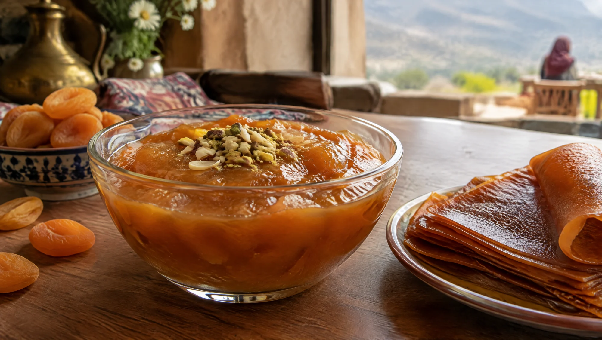 Pudding qamardeen à la pâte d'abricot